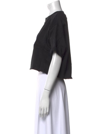 Marcell Von Berlin Graphic Print Crew Neck Crop Top