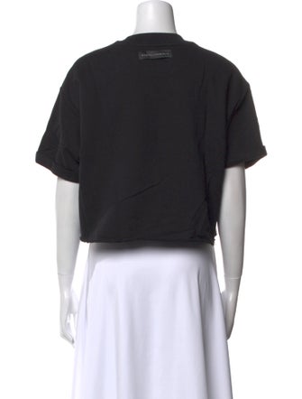 Marcell Von Berlin Graphic Print Crew Neck Crop Top