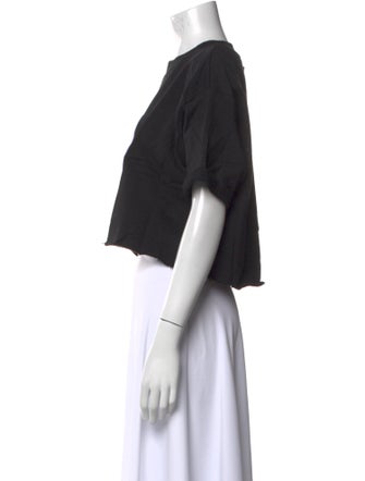 Marcell Von Berlin Graphic Print Crew Neck Crop Top