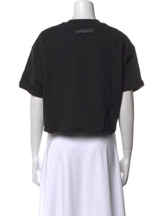 Marcell Von Berlin Graphic Print Crew Neck Crop Top