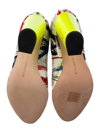 Marcell Von Berlin Patent Leather Printed Lace-Up Boots