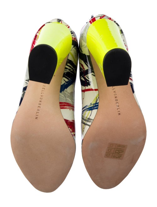 Marcell Von Berlin Patent Leather Printed Lace-Up Boots