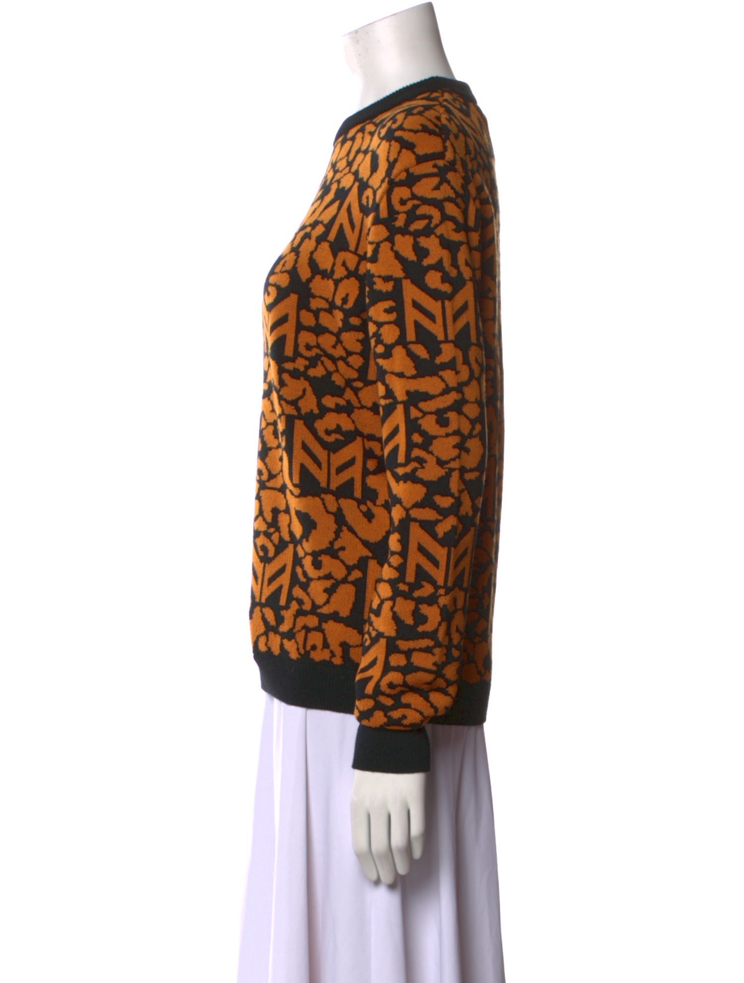 Marcell Von Berlin Virgin Wool Printed Sweater w/ Tags