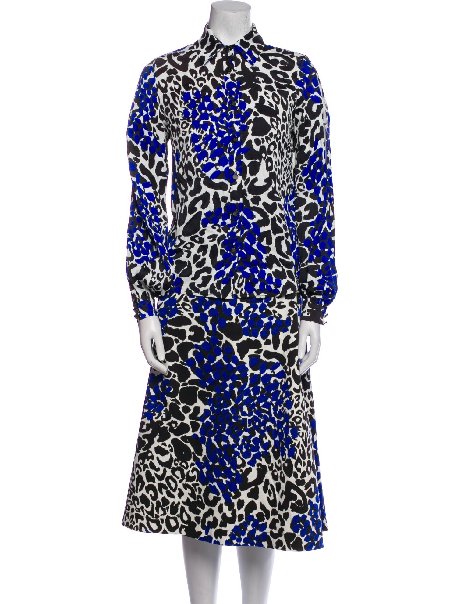 Marcell Von Berlin Animal Print Cutout Accent Skirt Set w/ Tags