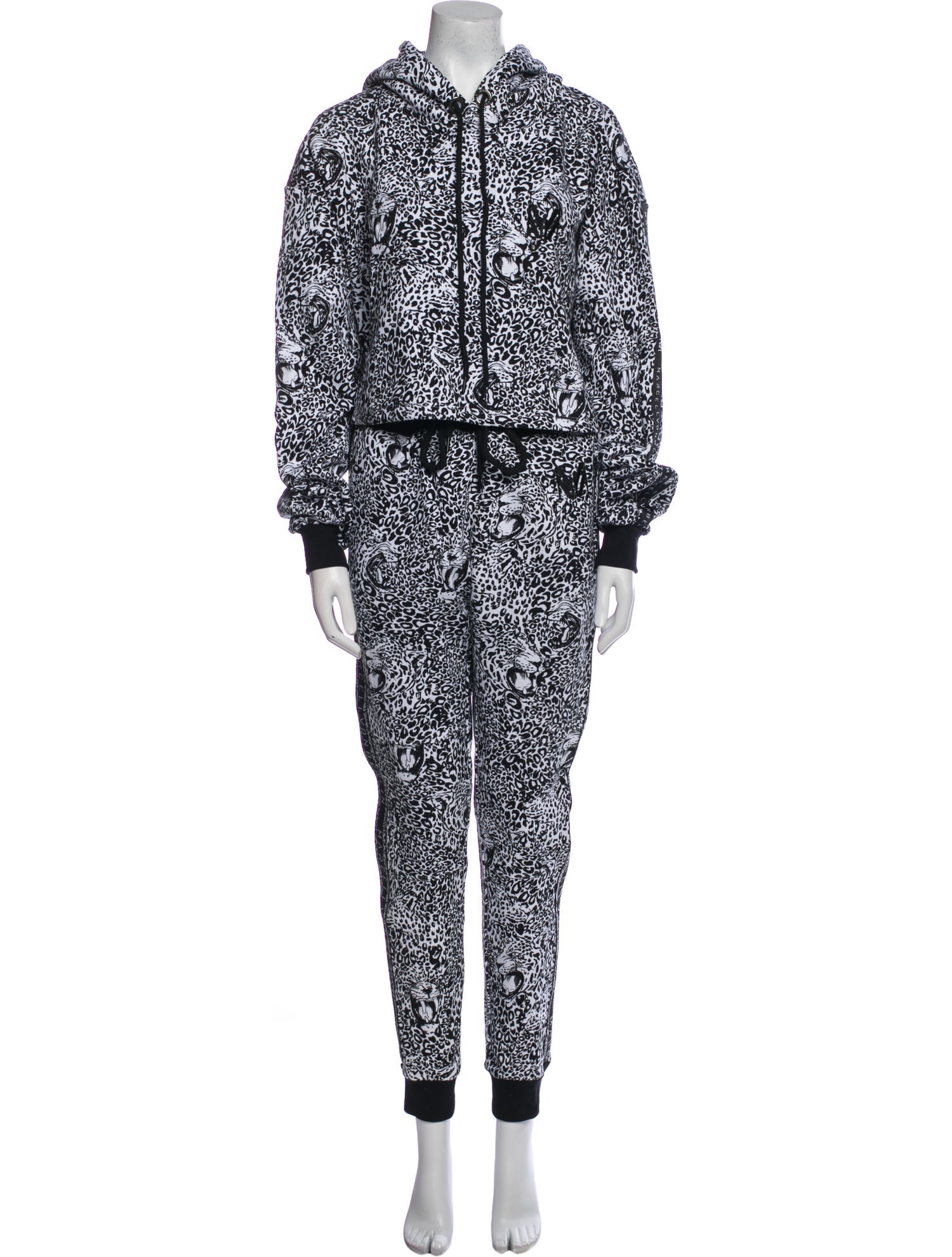 Marcell Von Berlin Animal Print Embroidered Accent Pant Set