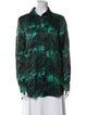 Marcell Von Berlin Silk Printed Button-Up Top