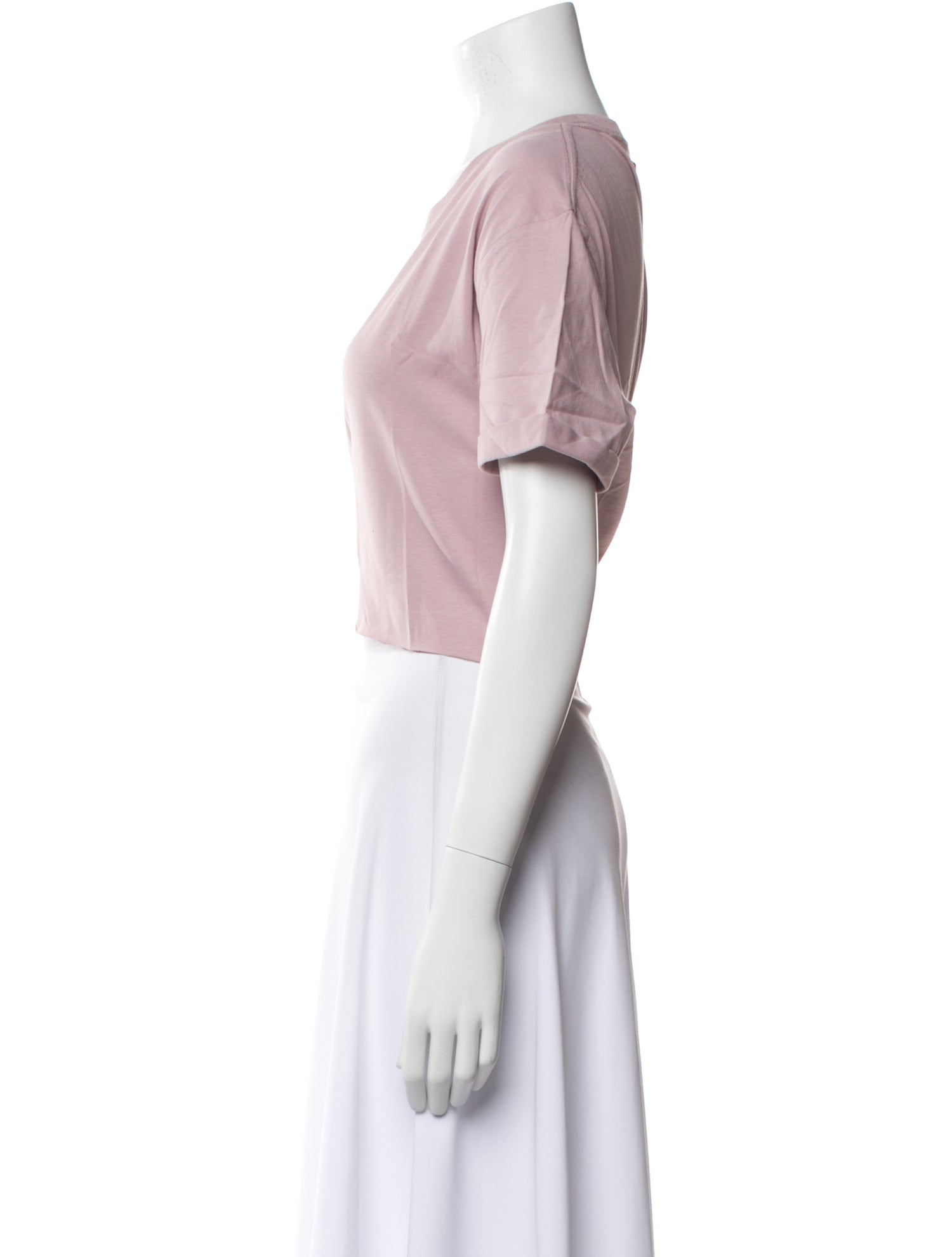 Marcell Von Berlin Crew Neck Short Sleeve Crop Top