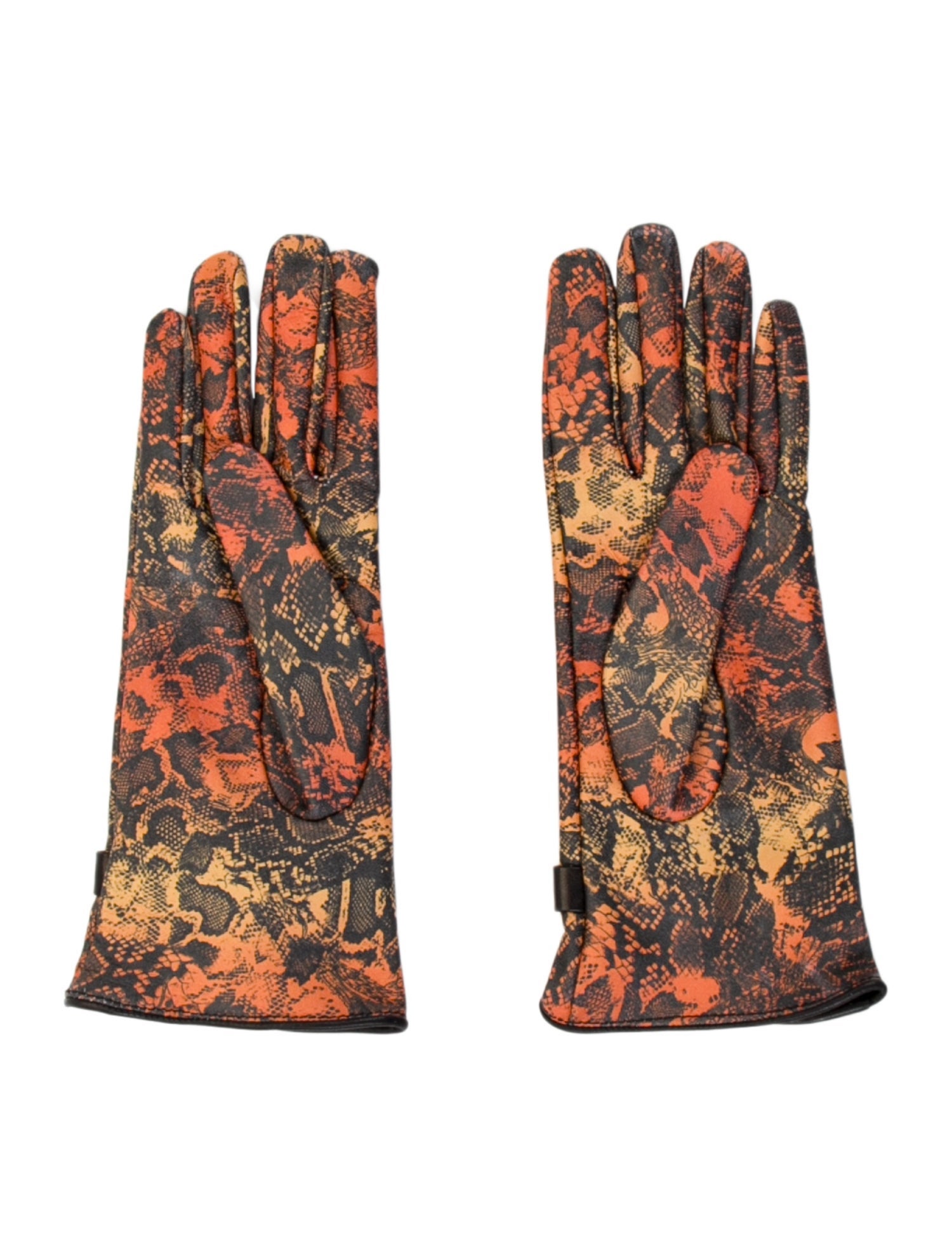 Marcell Von Berlin Animal Print Leather Gloves w/Tags