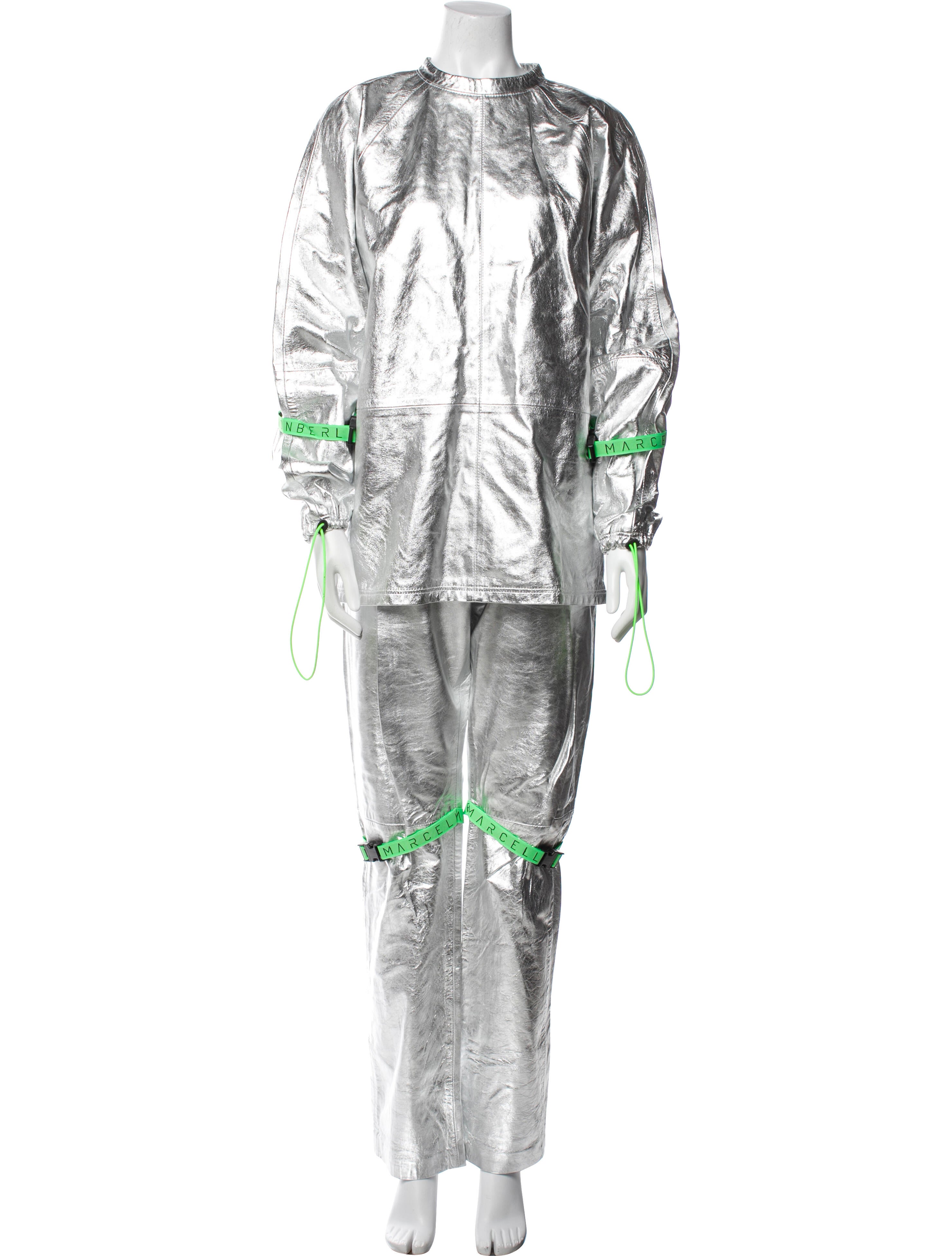 Marcell Von Berlin Lambskin Grosgrain Trim Pant Set