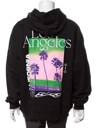 Marcell Von Berlin Graphic Print V-Neck Hoodie