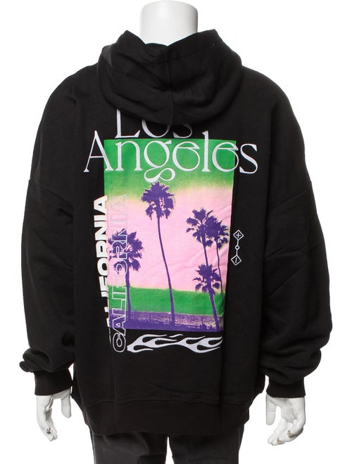 Marcell Von Berlin Graphic Print V-Neck Hoodie