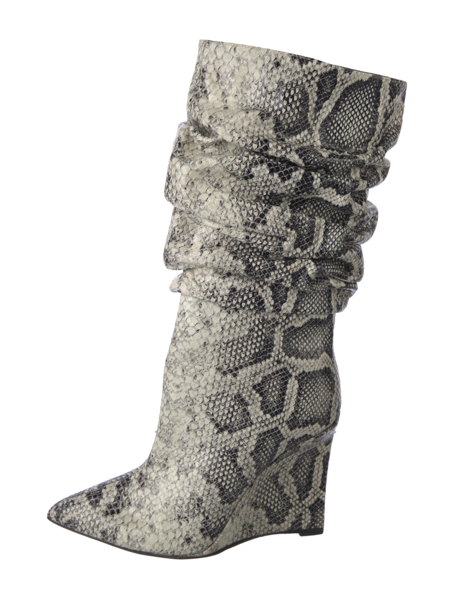 Marcell Von Berlin Embossed Leather Animal Print Boots