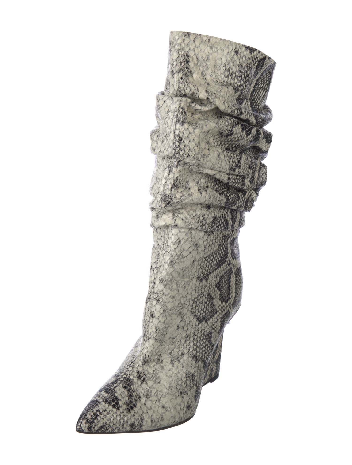 Marcell Von Berlin Embossed Leather Animal Print Boots