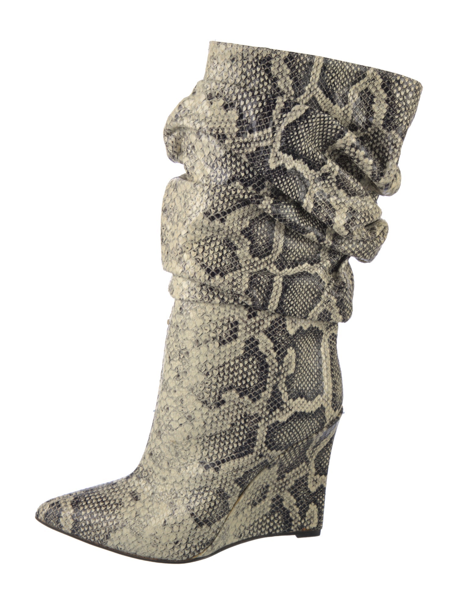 Marcell Von Berlin Embossed Leather Animal Print Boots