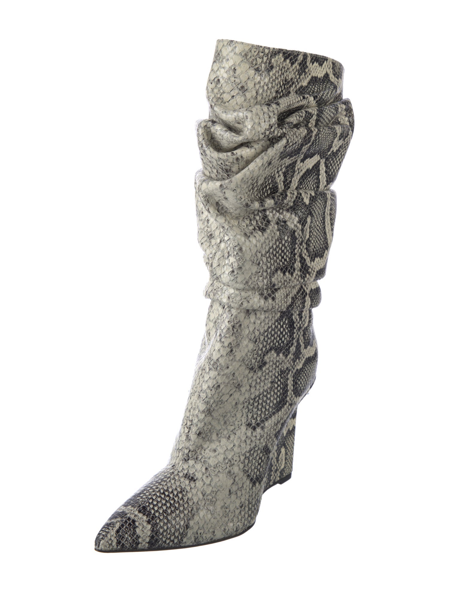 Marcell Von Berlin Embossed Leather Animal Print Boots