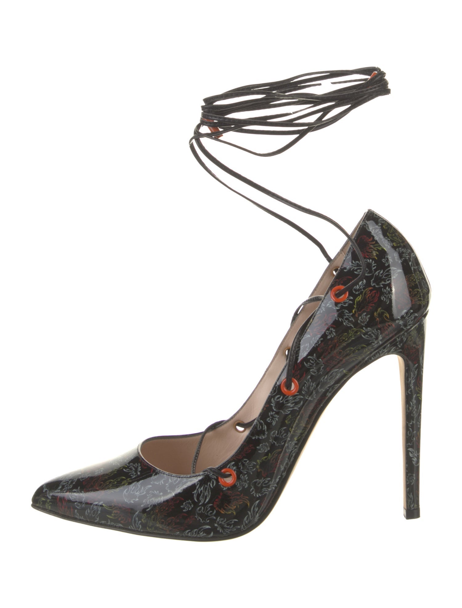 Marcell Von Berlin Patent Leather Printed Pumps