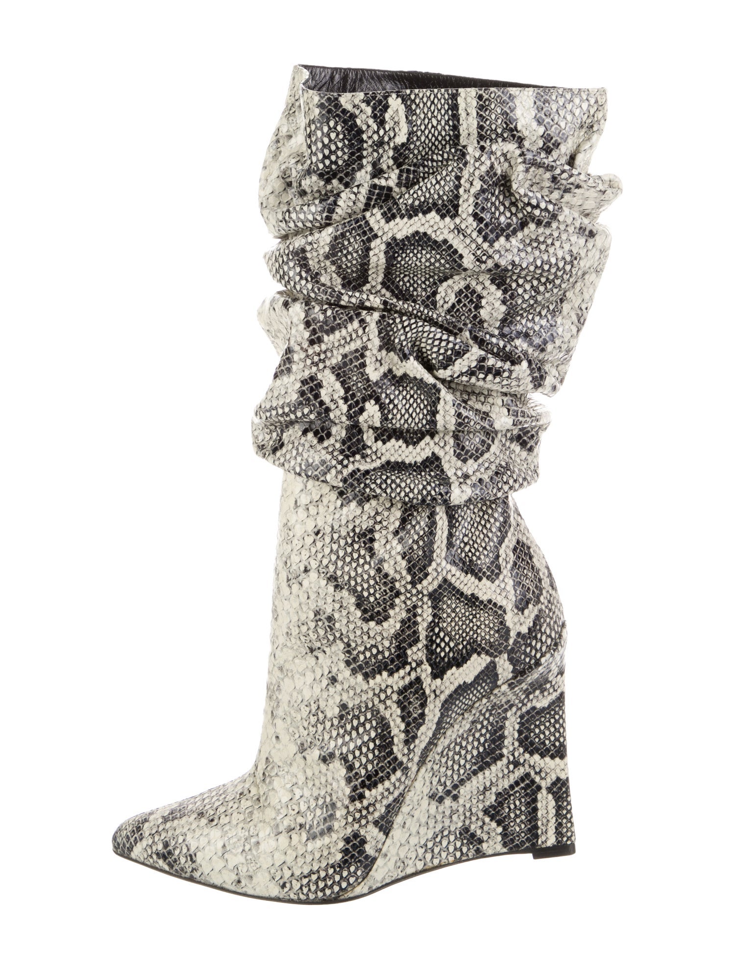 Marcell Von Berlin Embossed Leather Printed Sock Boots