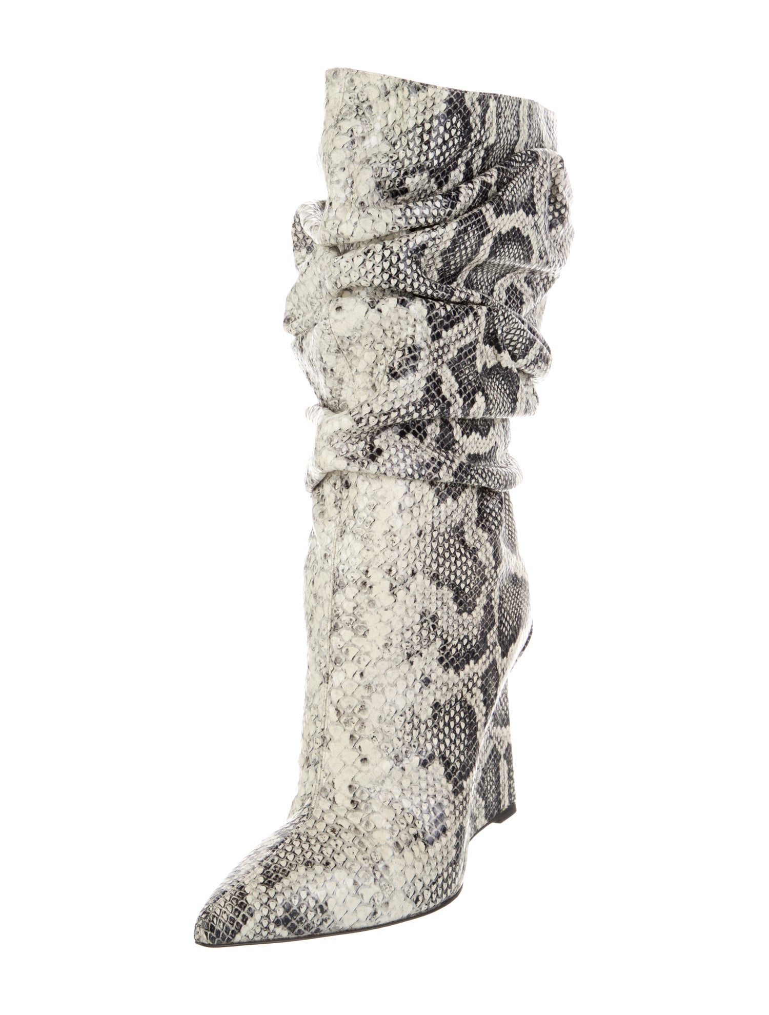 Marcell Von Berlin Embossed Leather Printed Sock Boots