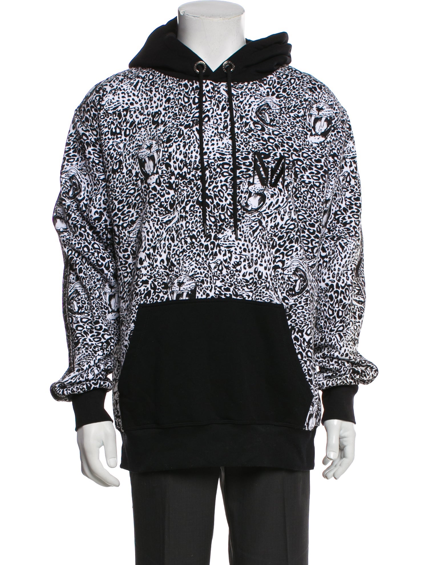 Marcell Von Berlin Animal Print Crew Neck Hoodie