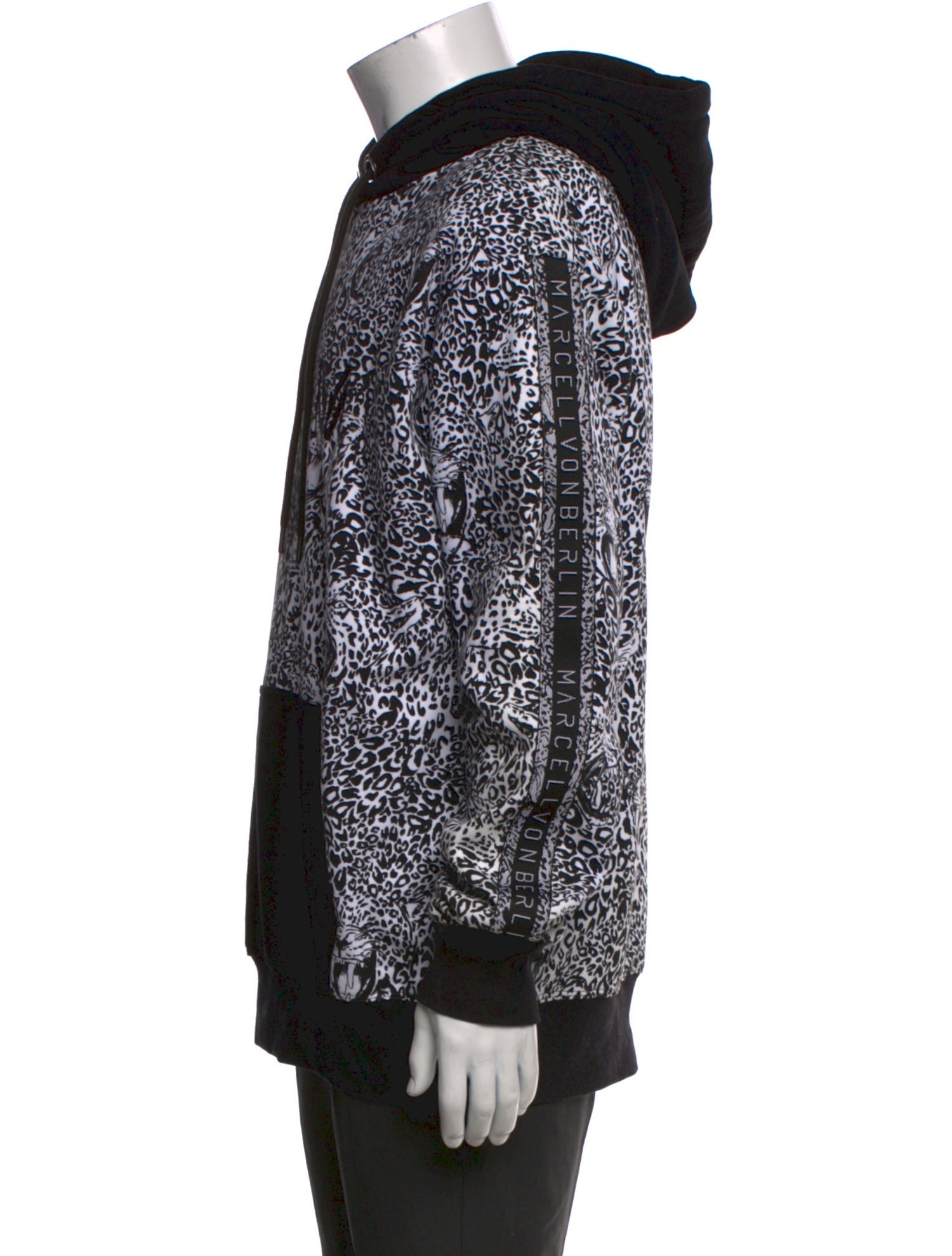 Marcell Von Berlin Animal Print Crew Neck Hoodie