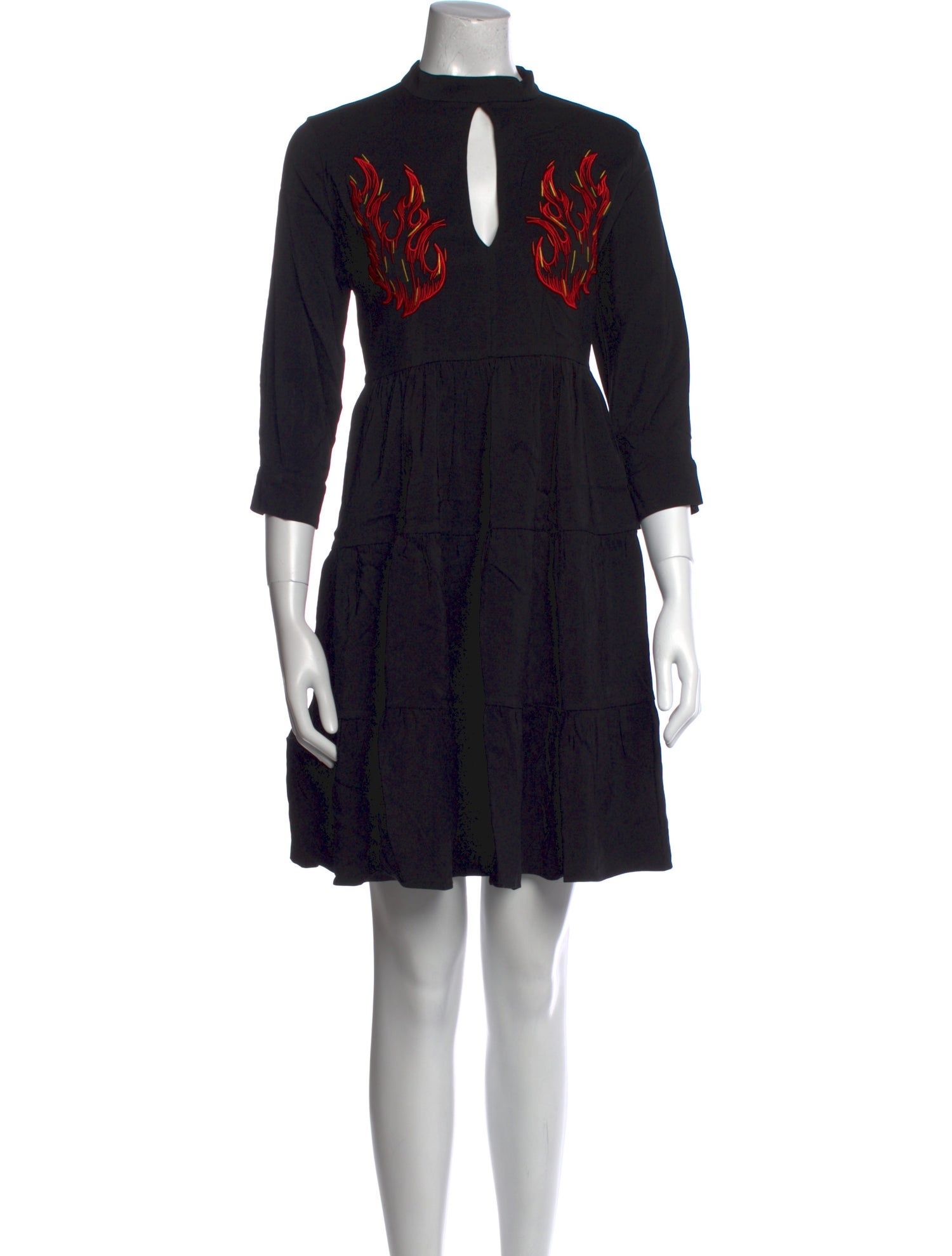 Marcell Von Berlin Mock Neck Mini Dress