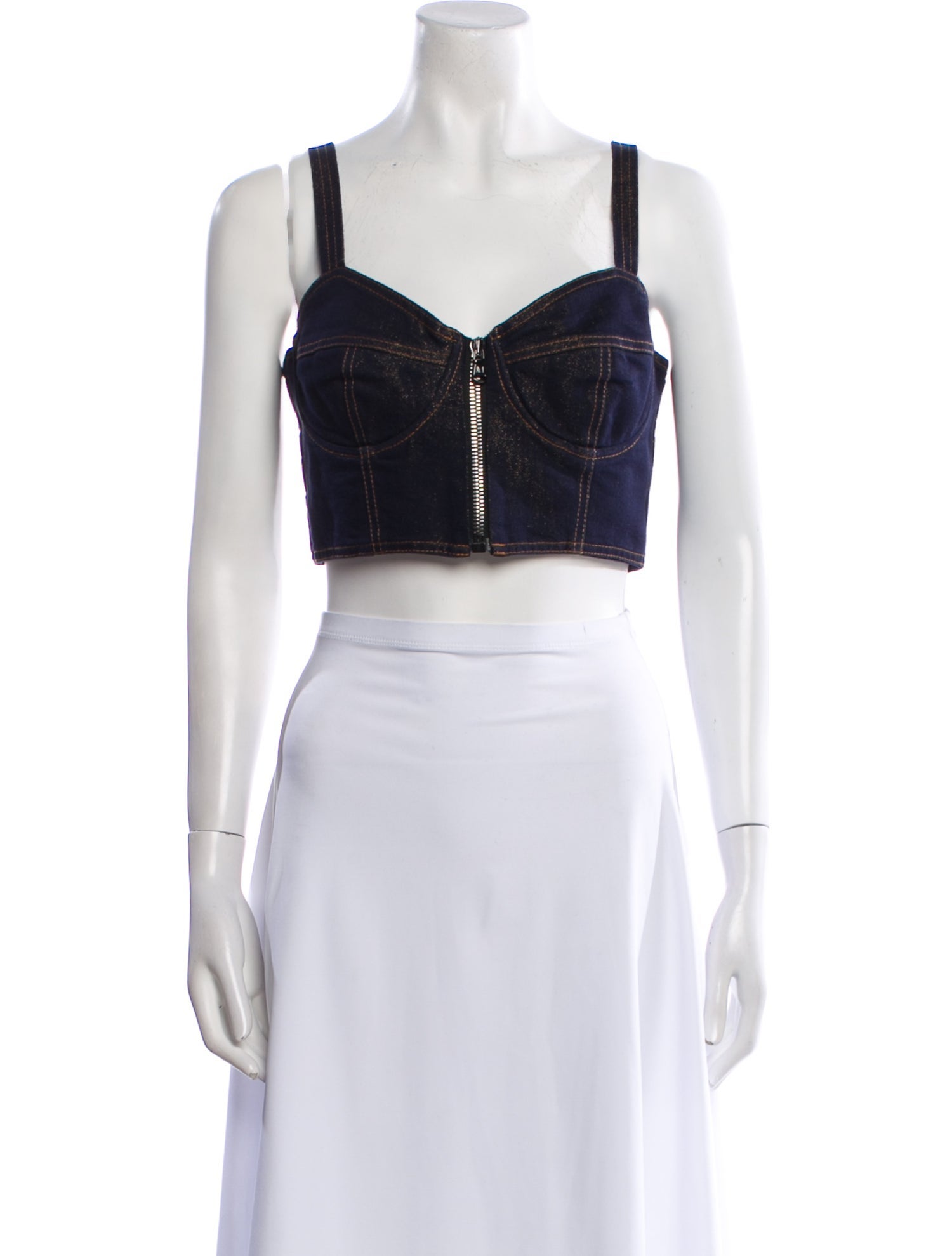 Marcell Von Berlin V-Neck Sleeveless Crop Top