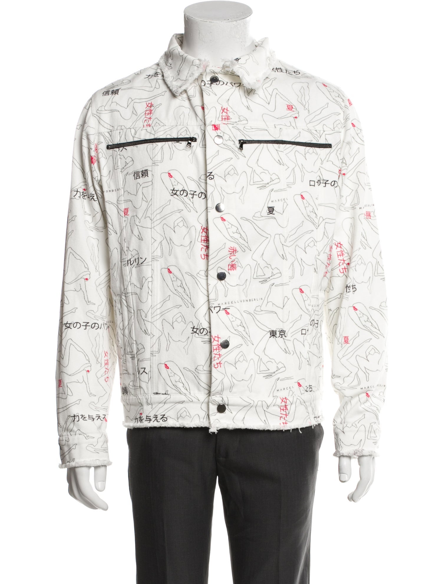 Marcell Von Berlin Printed Denim Jacket