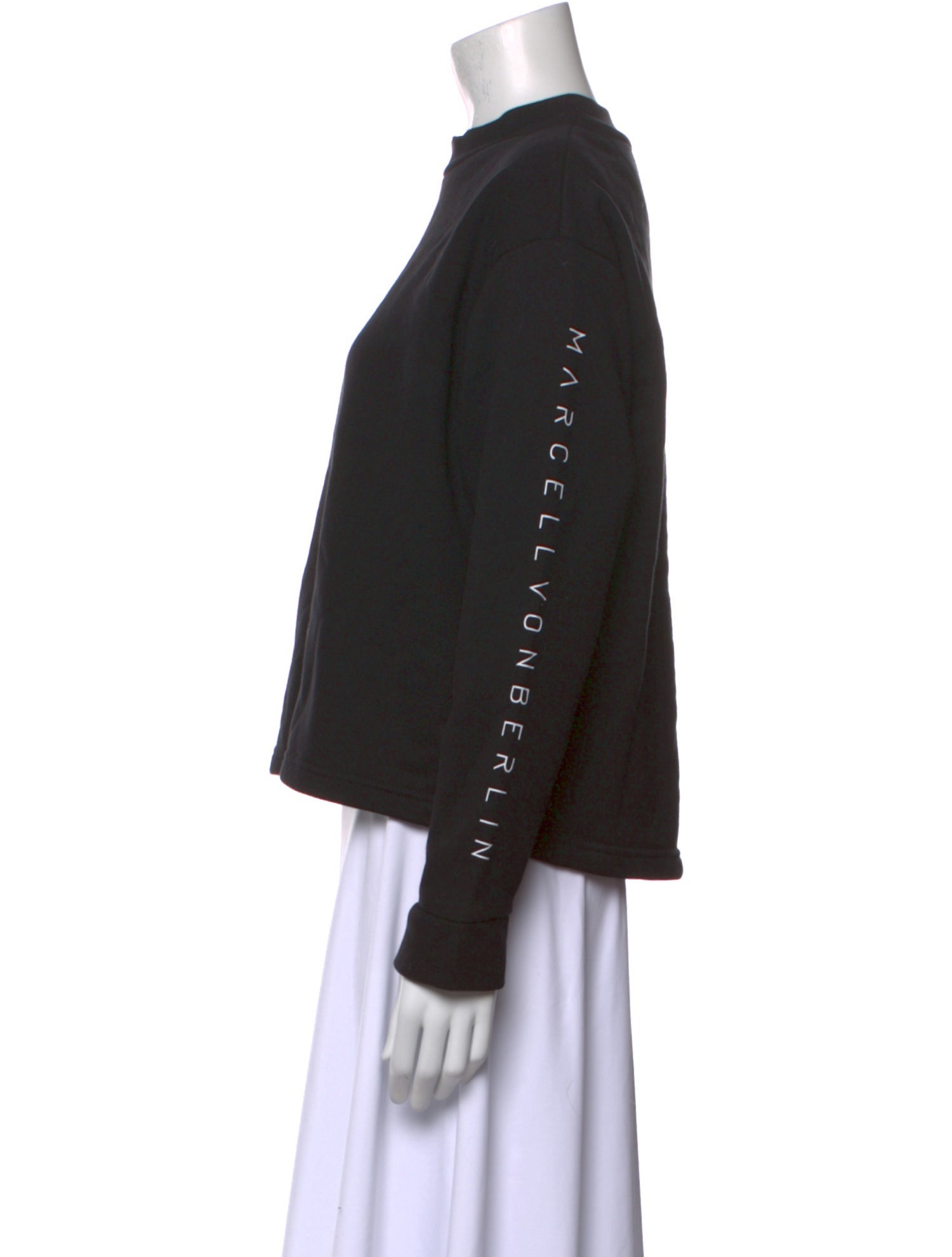 Marcell Von Berlin Mock Neck Long Sleeve Sweatshirt