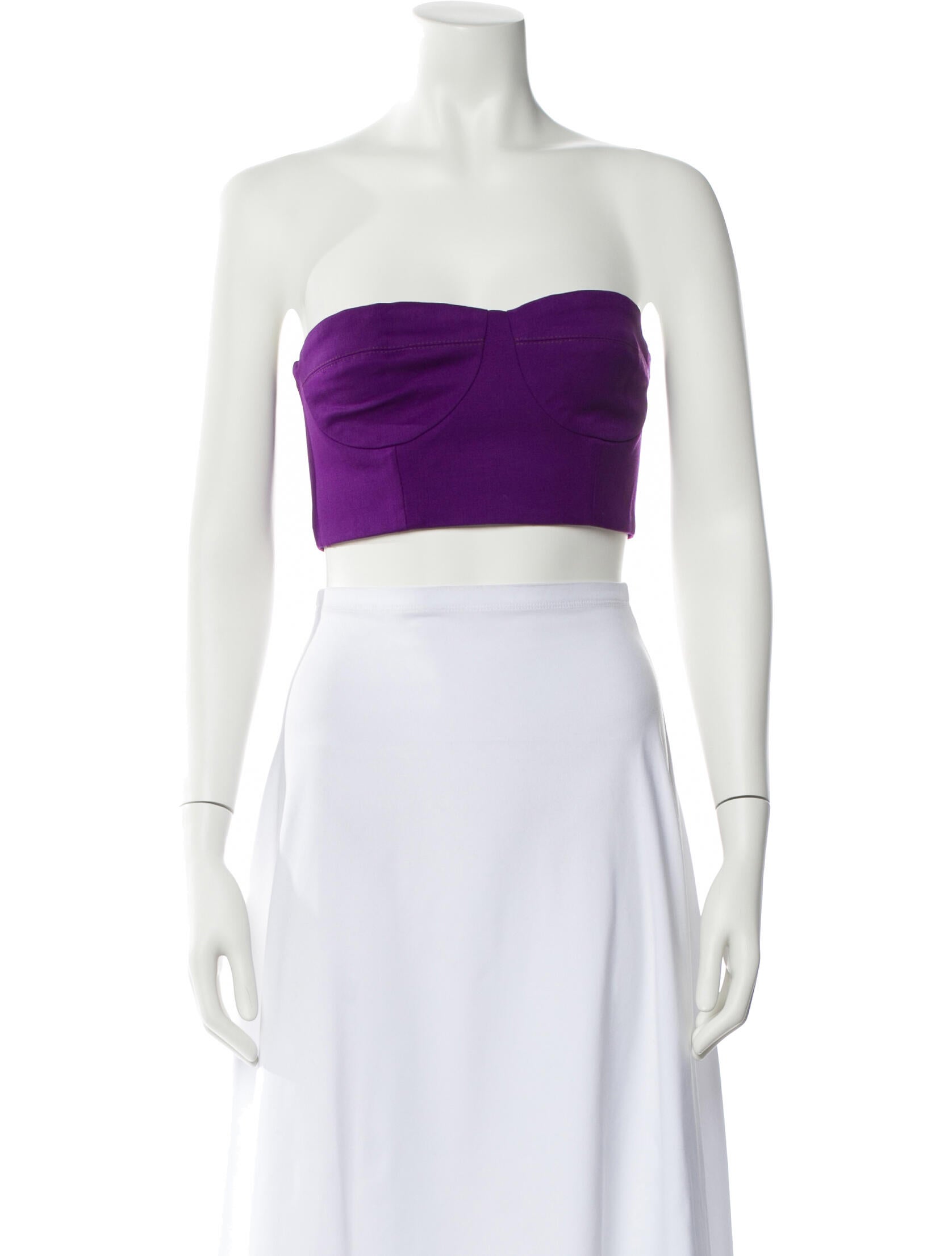 Marcell Von Berlin Virgin Wool Strapless Crop Top w/ Tags