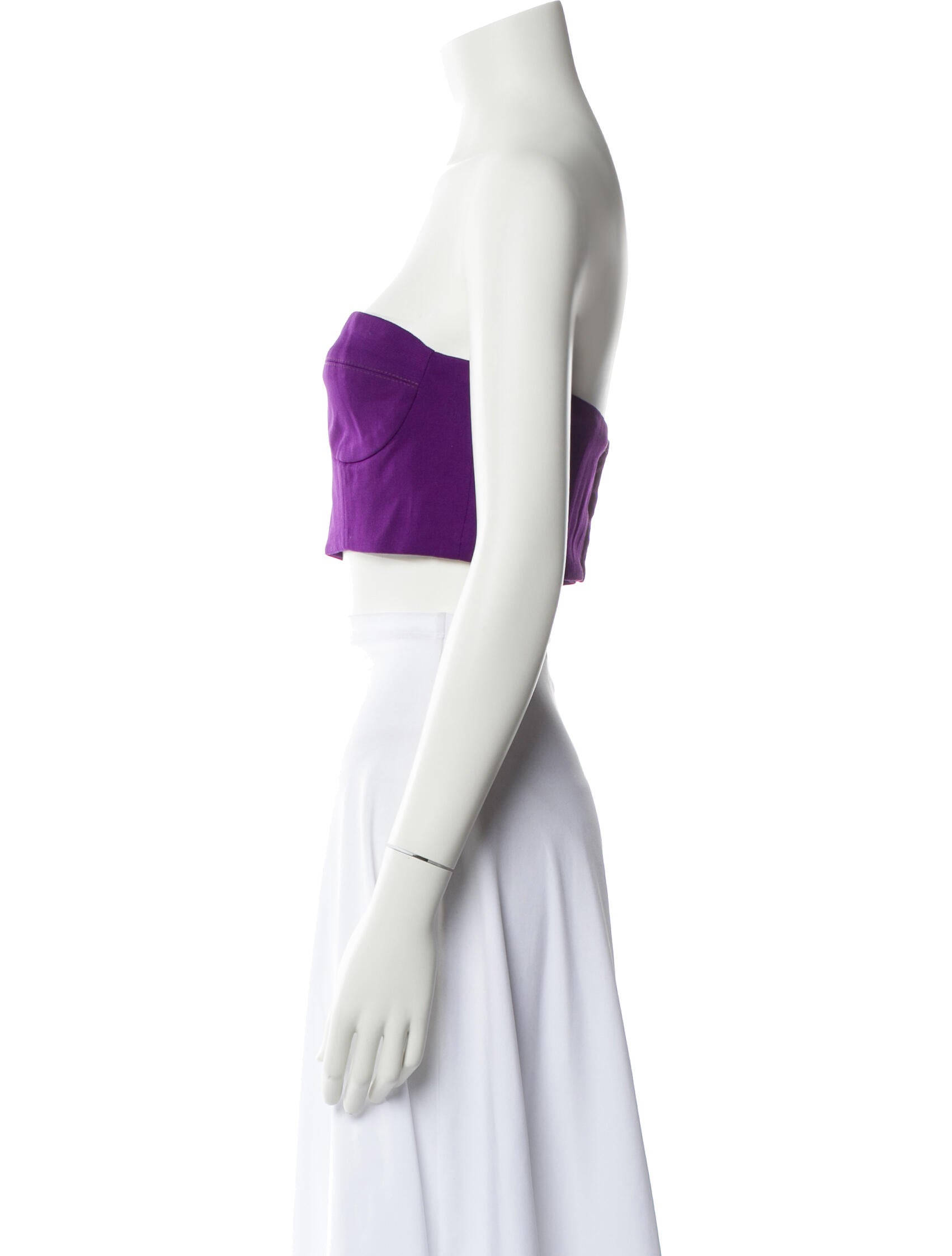 Marcell Von Berlin Virgin Wool Strapless Crop Top w/ Tags