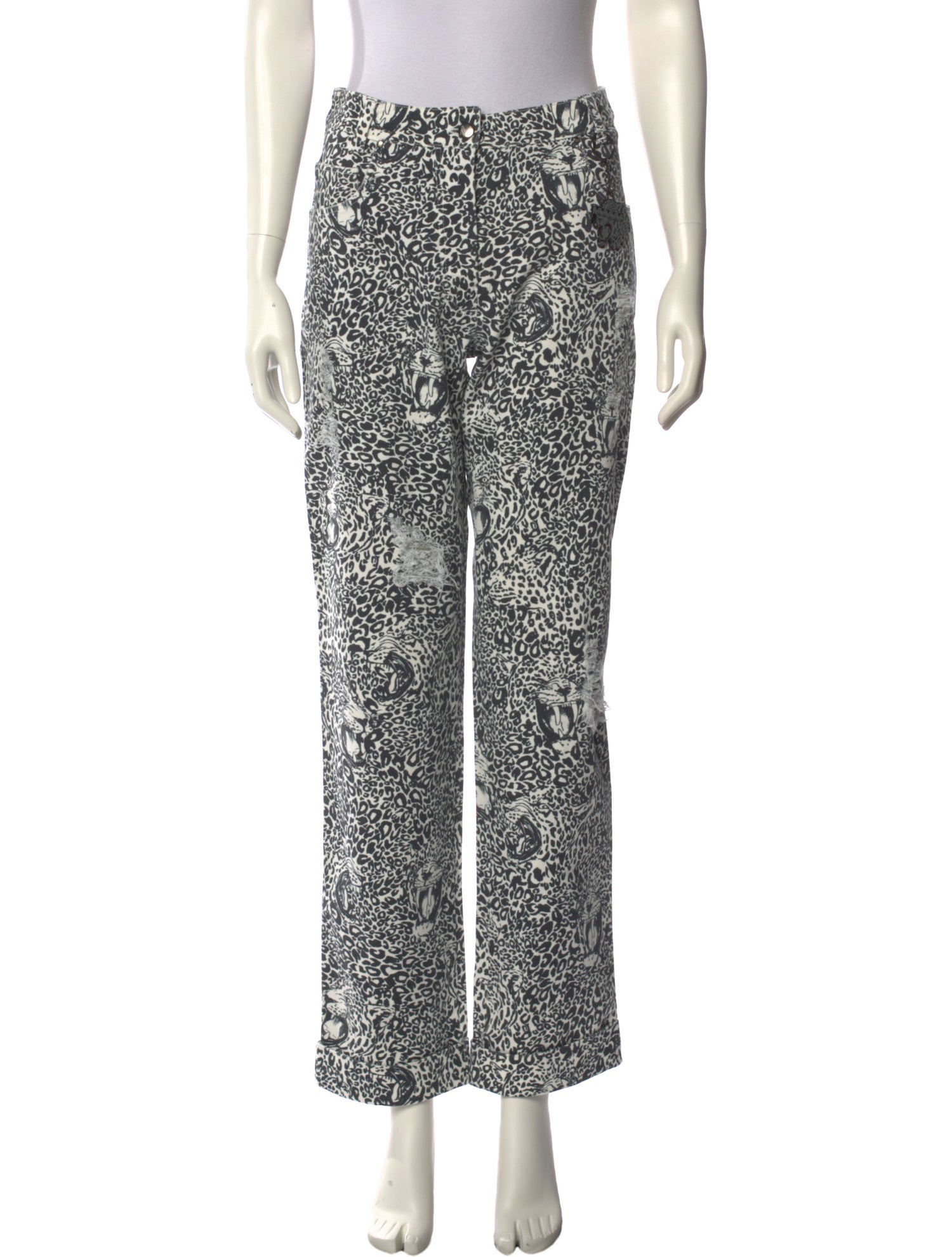 Marcell Von Berlin Animal Print Straight Leg Pants