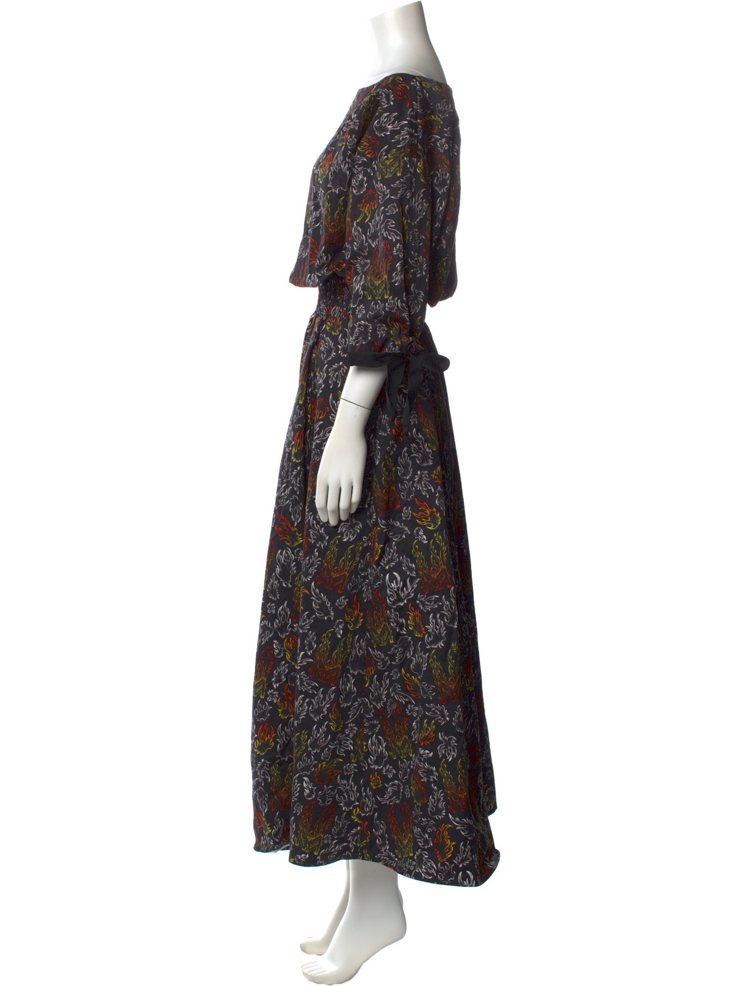 Marcell Von Berlin Floral Print Long Dress