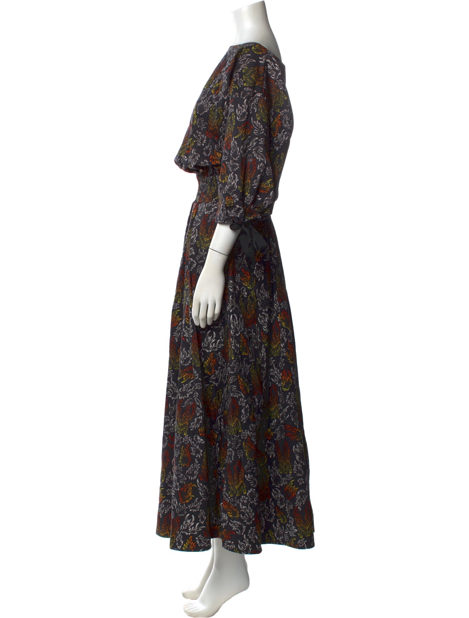 Marcell Von Berlin Floral Print Long Dress