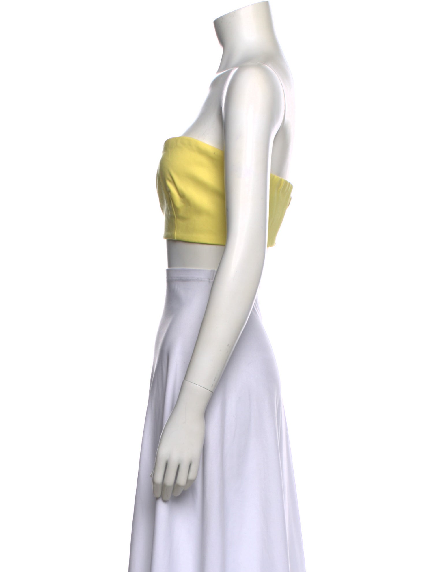 Marcell Von Berlin Virgin Wool Strapless Crop Top