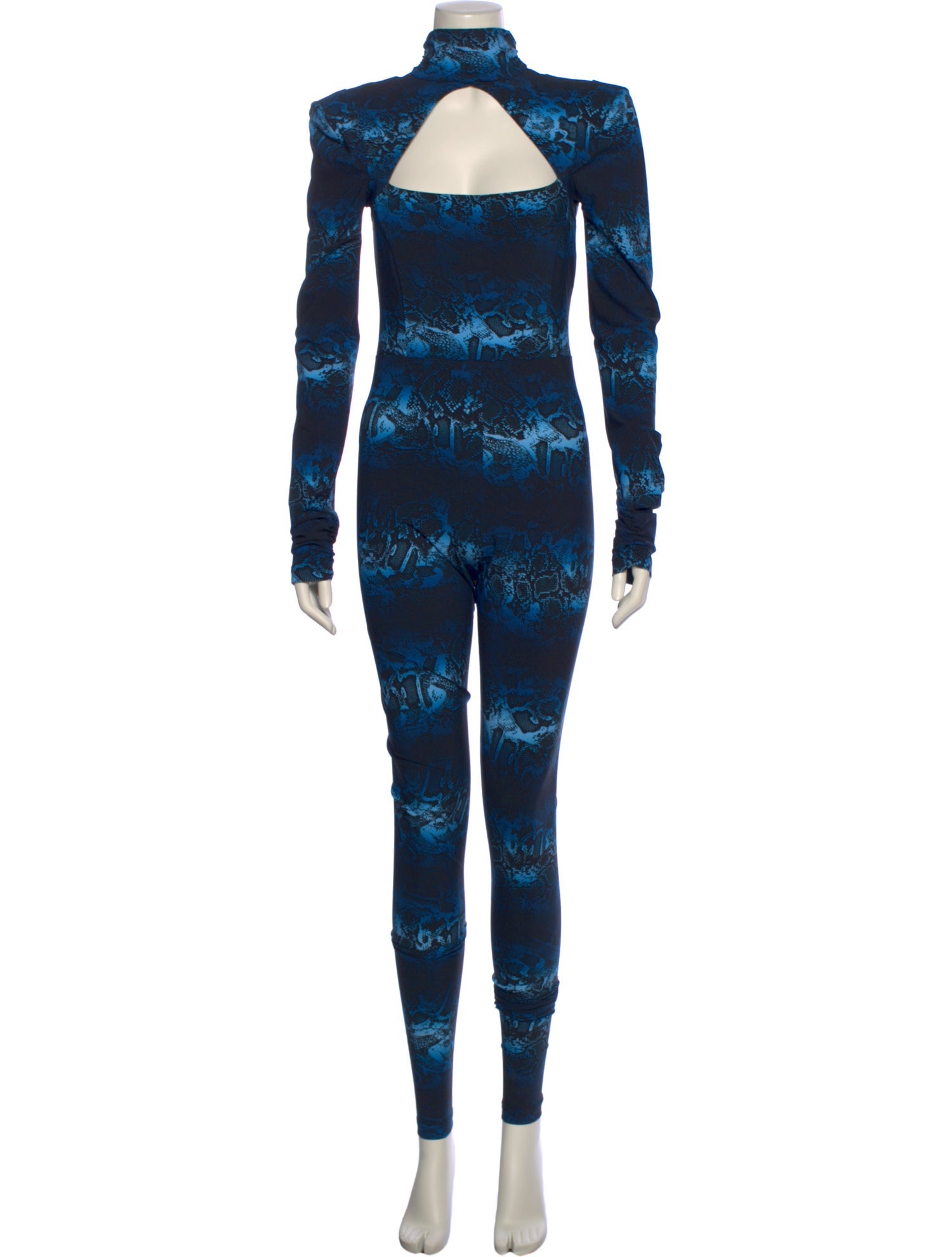 Marcell Von Berlin Animal Print Crew Neck Jumpsuit