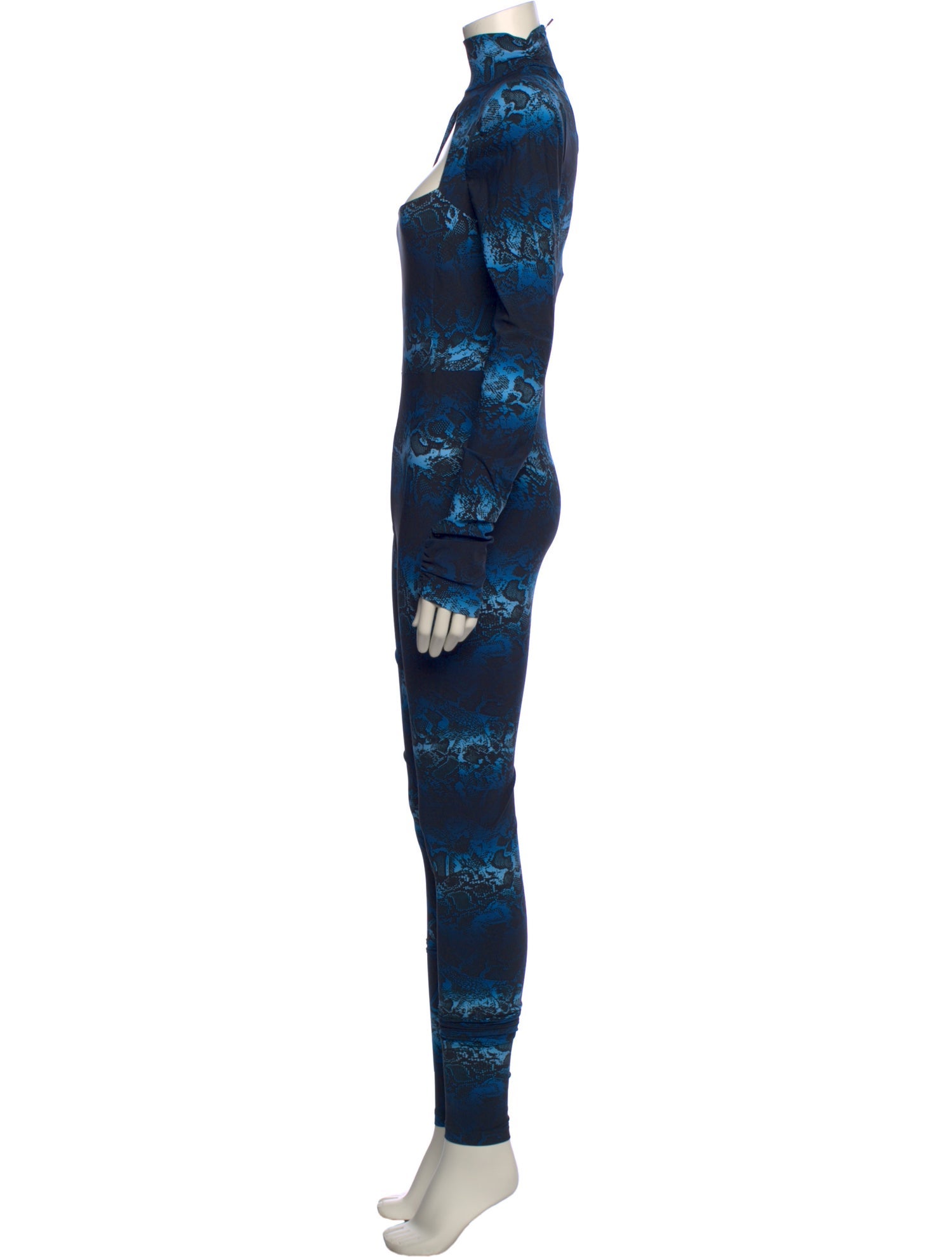 Marcell Von Berlin Animal Print Crew Neck Jumpsuit