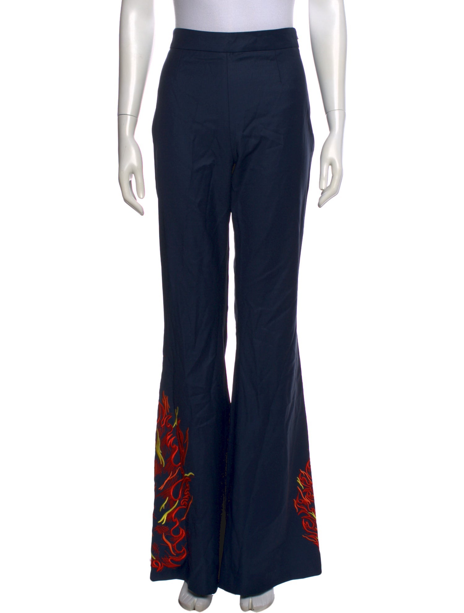 Marcell Von Berlin Virgin Wool Wide Leg Pants