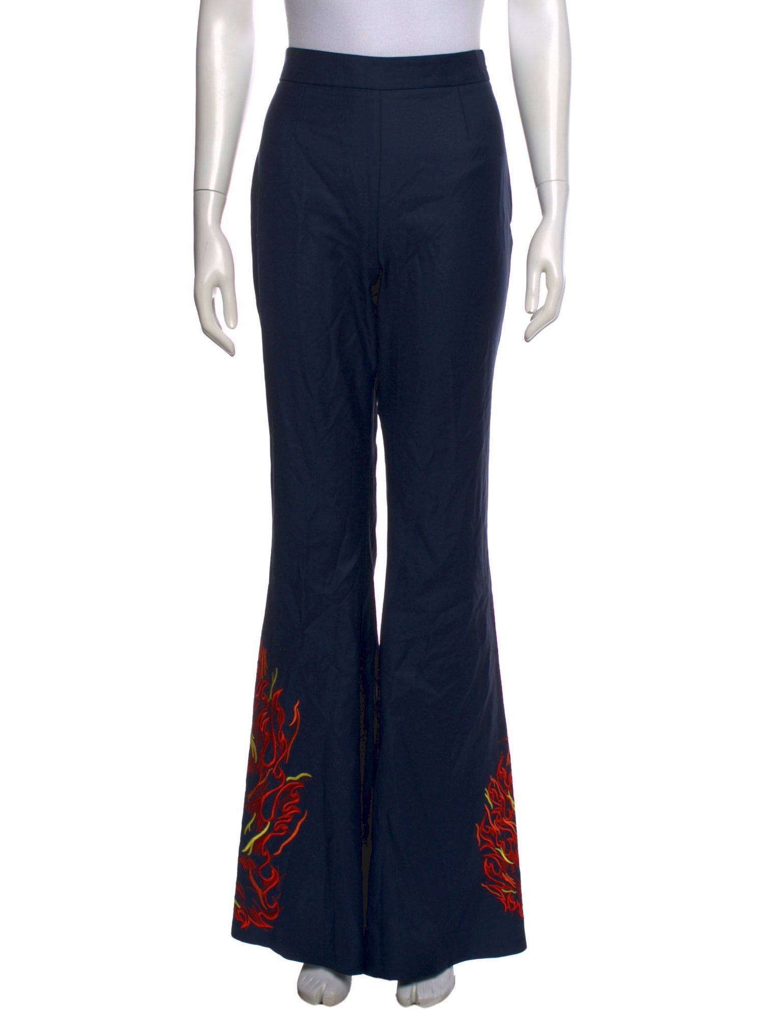 Marcell Von Berlin Virgin Wool Wide Leg Pants