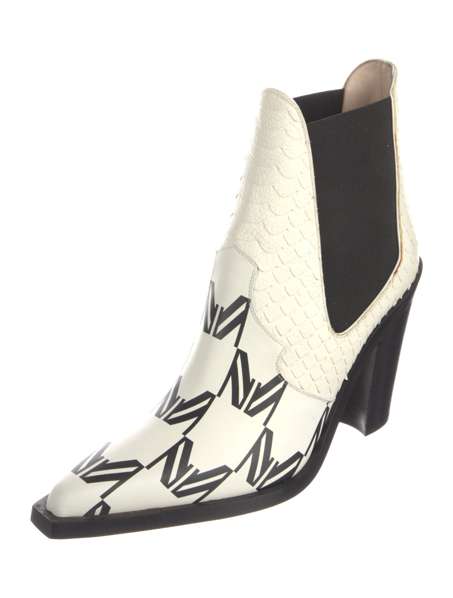 Marcell Von Berlin Leather Printed Chelsea Boots