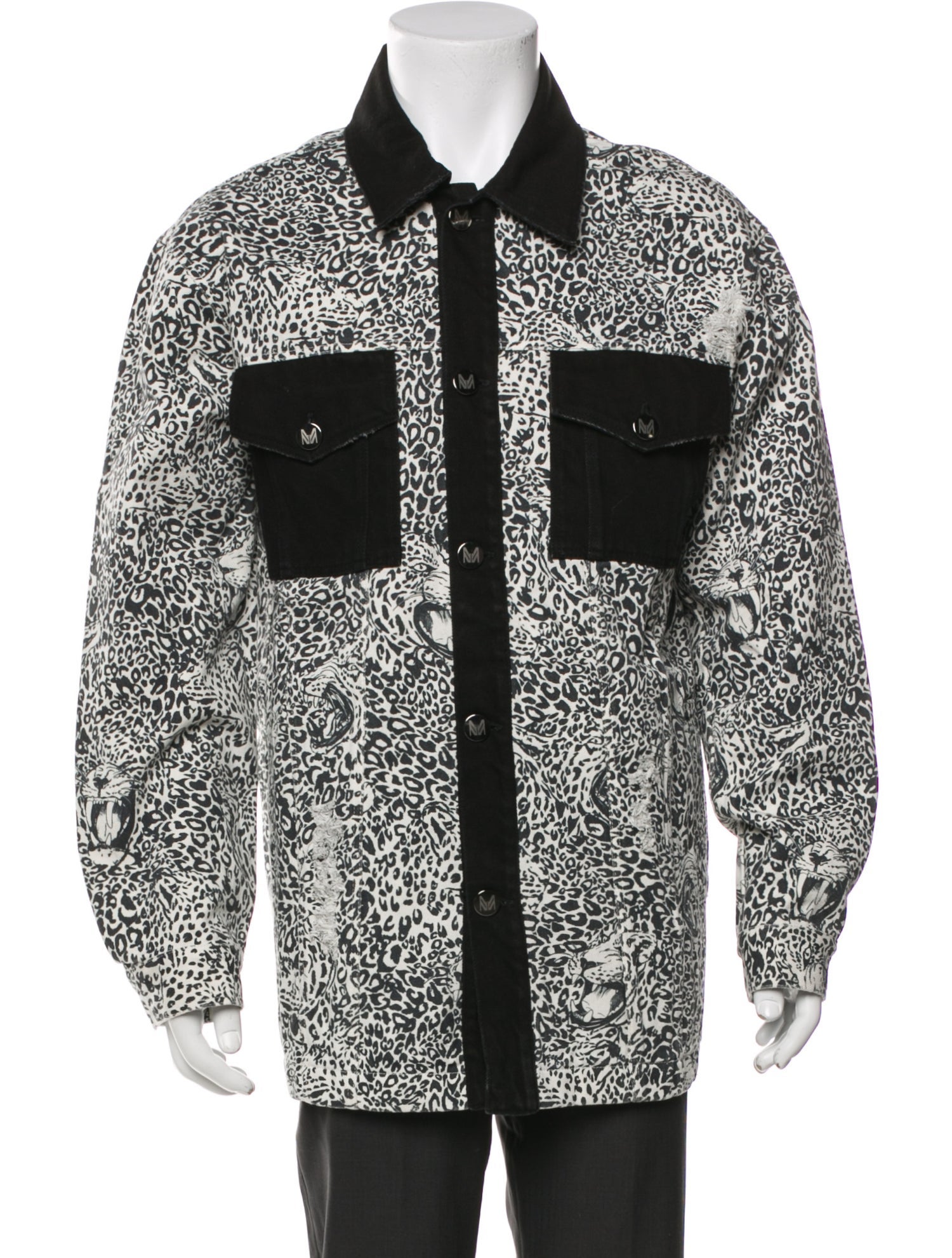 Marcell Von Berlin Animal Print Trucker Jacket