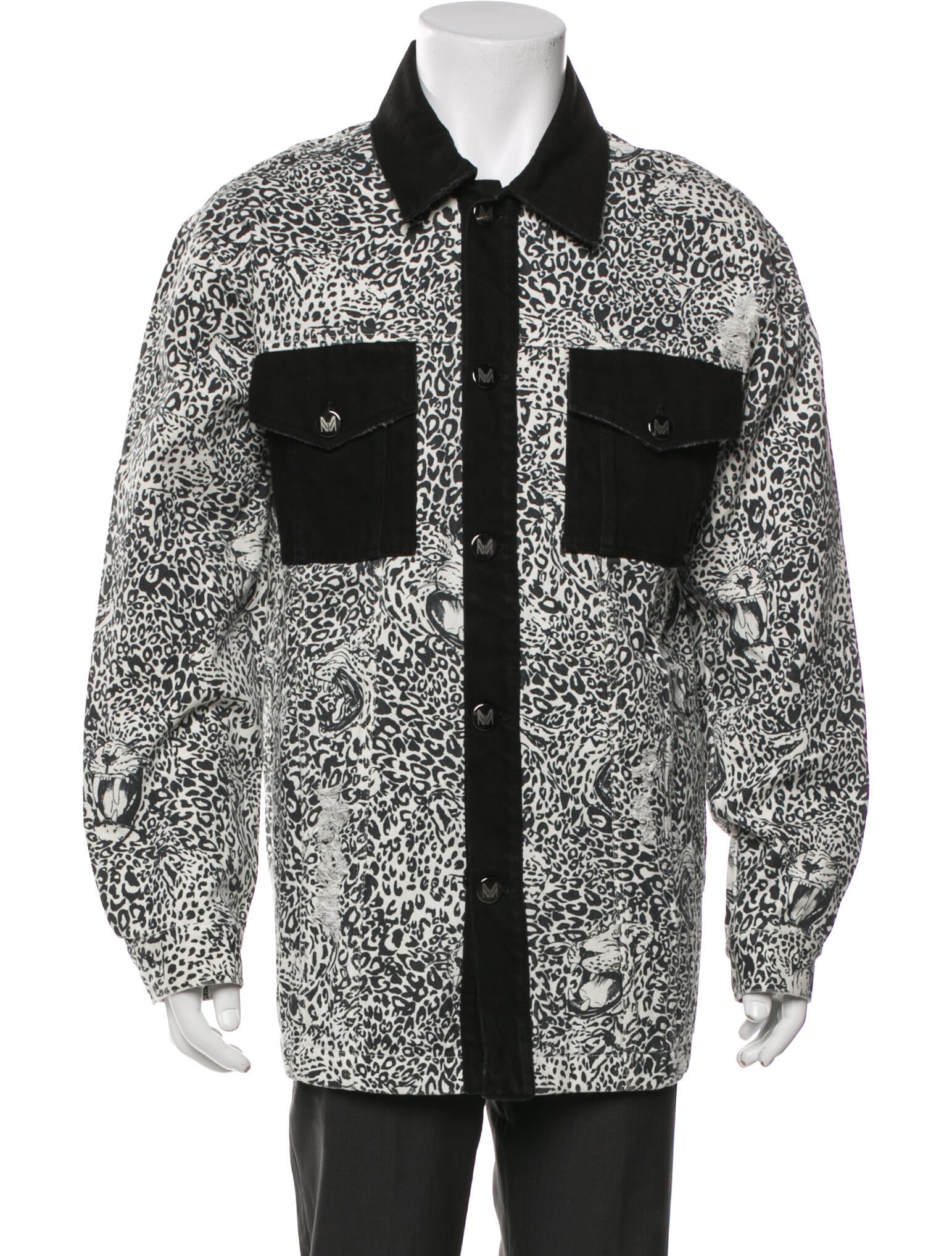 Marcell Von Berlin Animal Print Trucker Jacket