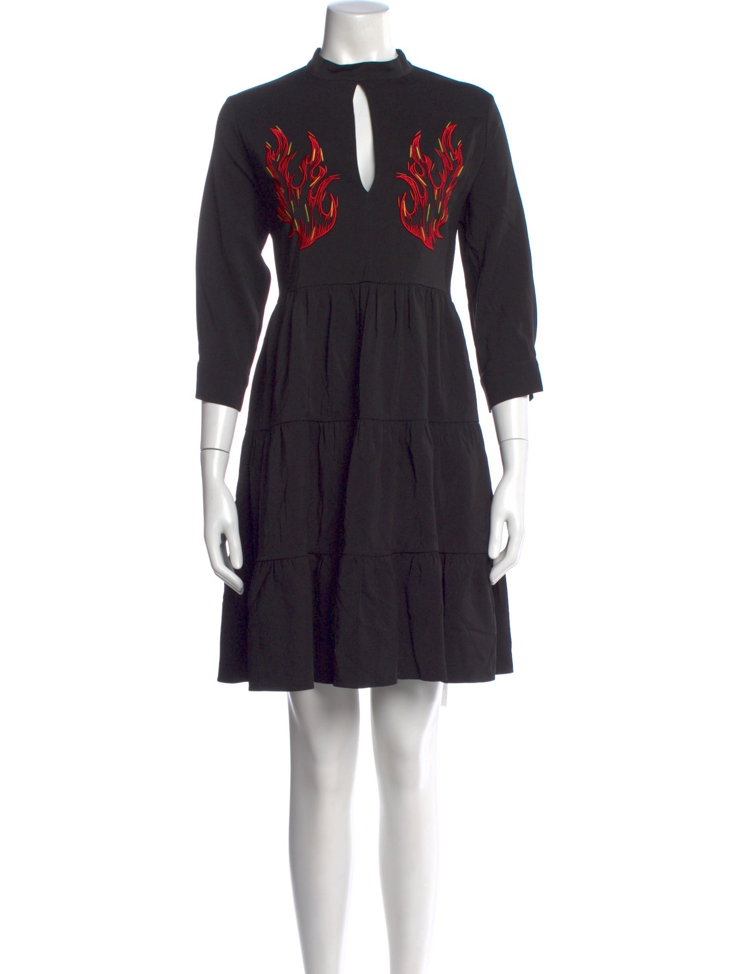 Marcell Von Berlin Mock Neck Mini Dress