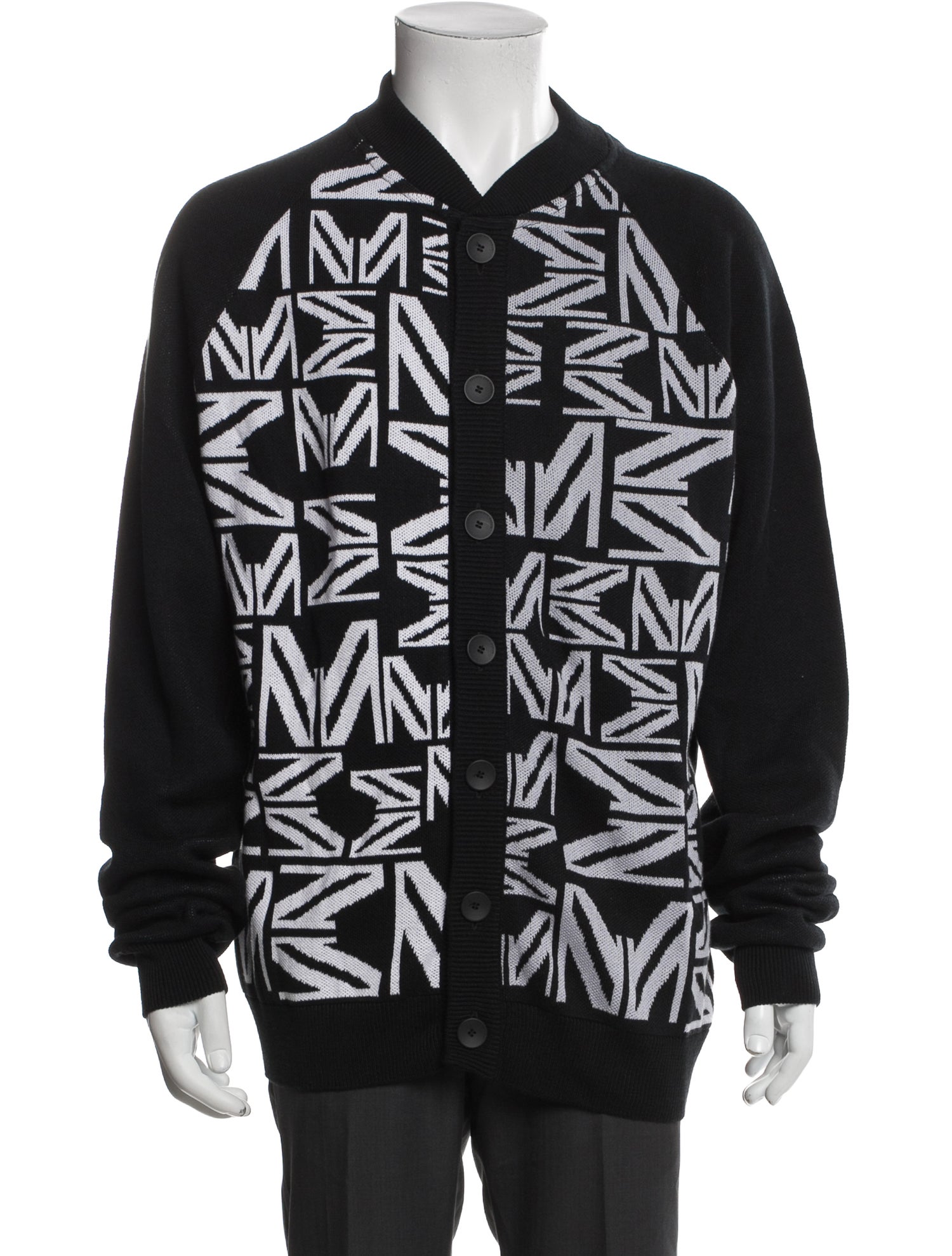 Marcell Von Berlin Graphic Print V-Neck Cardigan w/ Tags