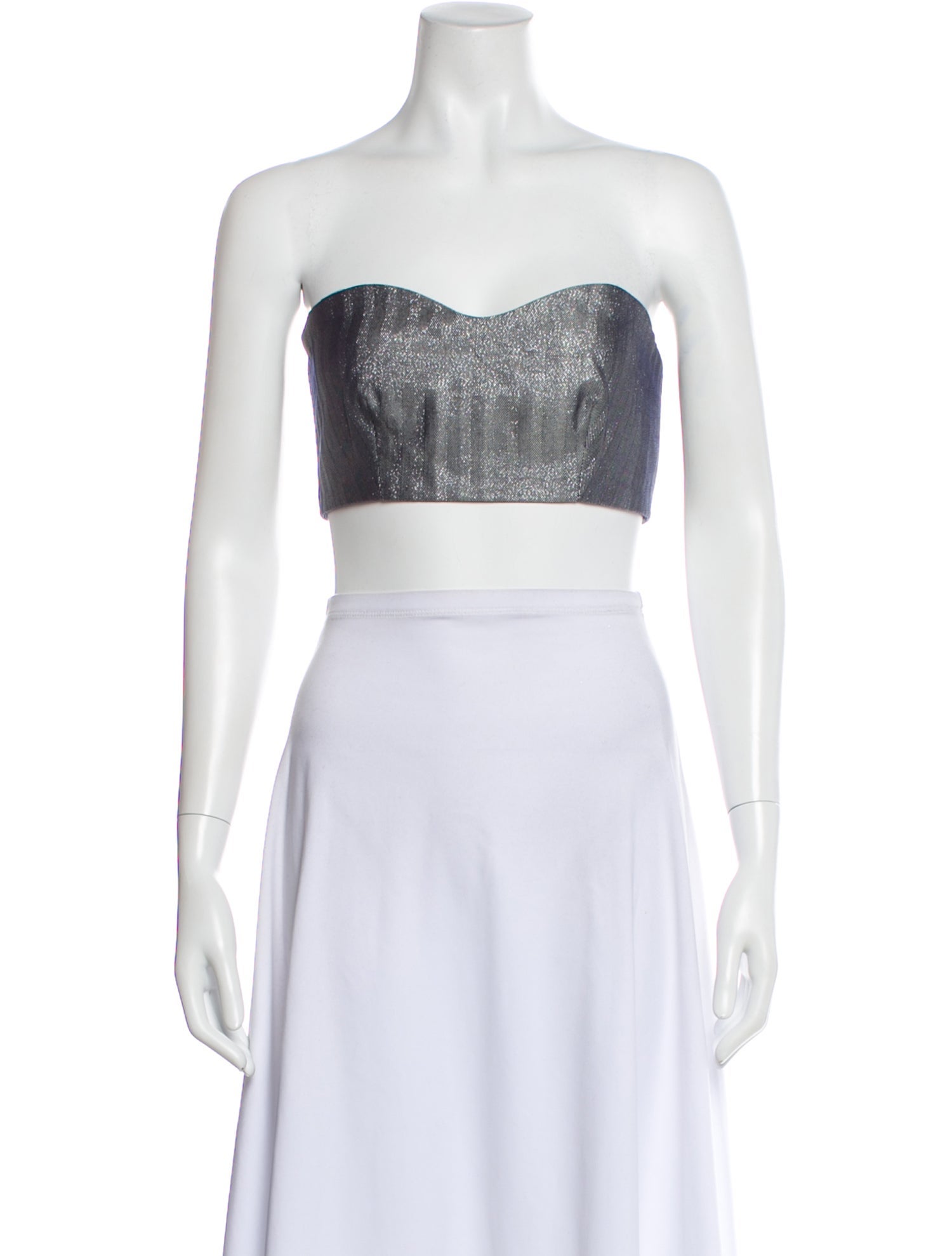 Marcell Von Berlin Virgin Wool Strapless Crop Top w/ Tags