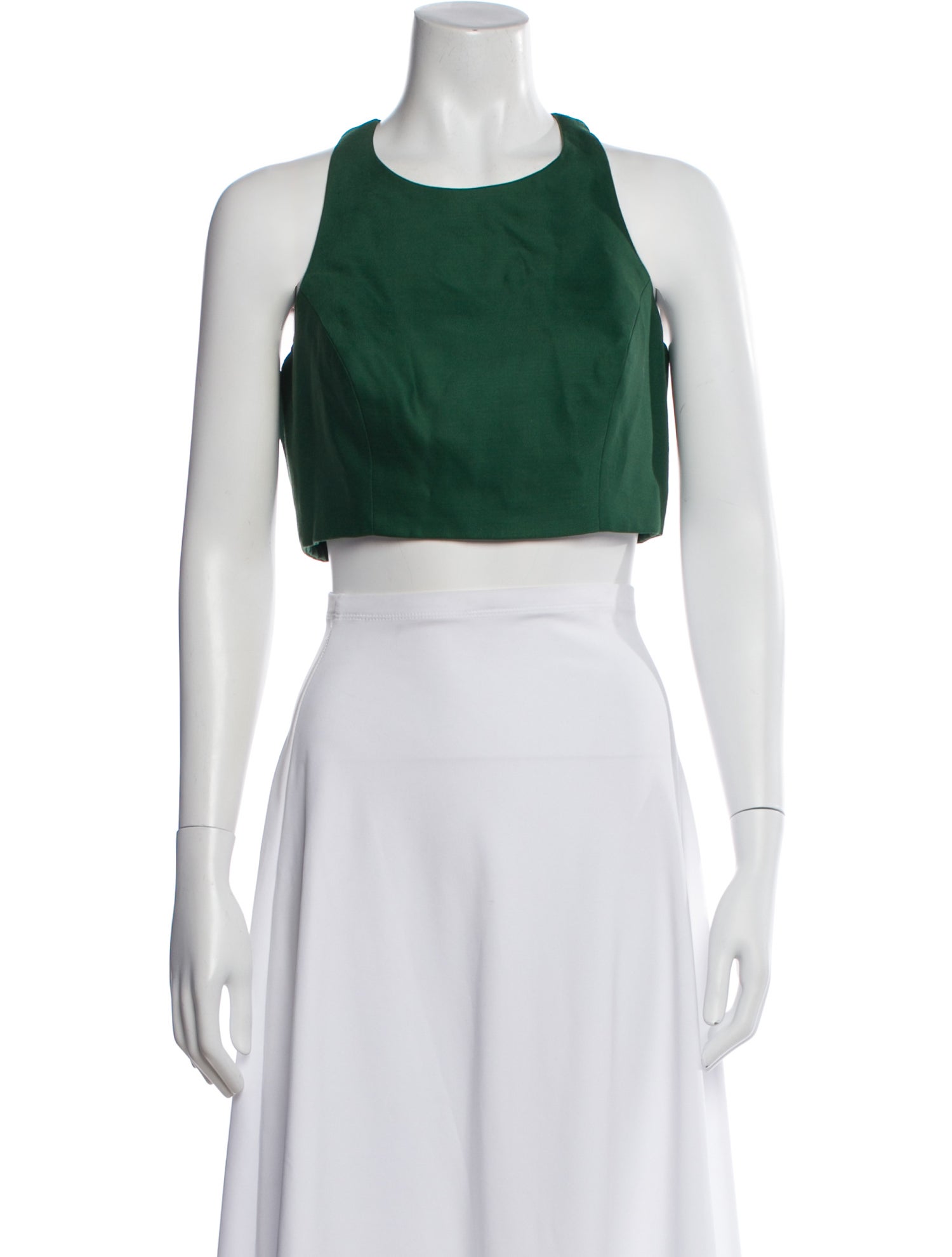 Marcell Von Berlin Virgin Wool Halterneck Crop Top
