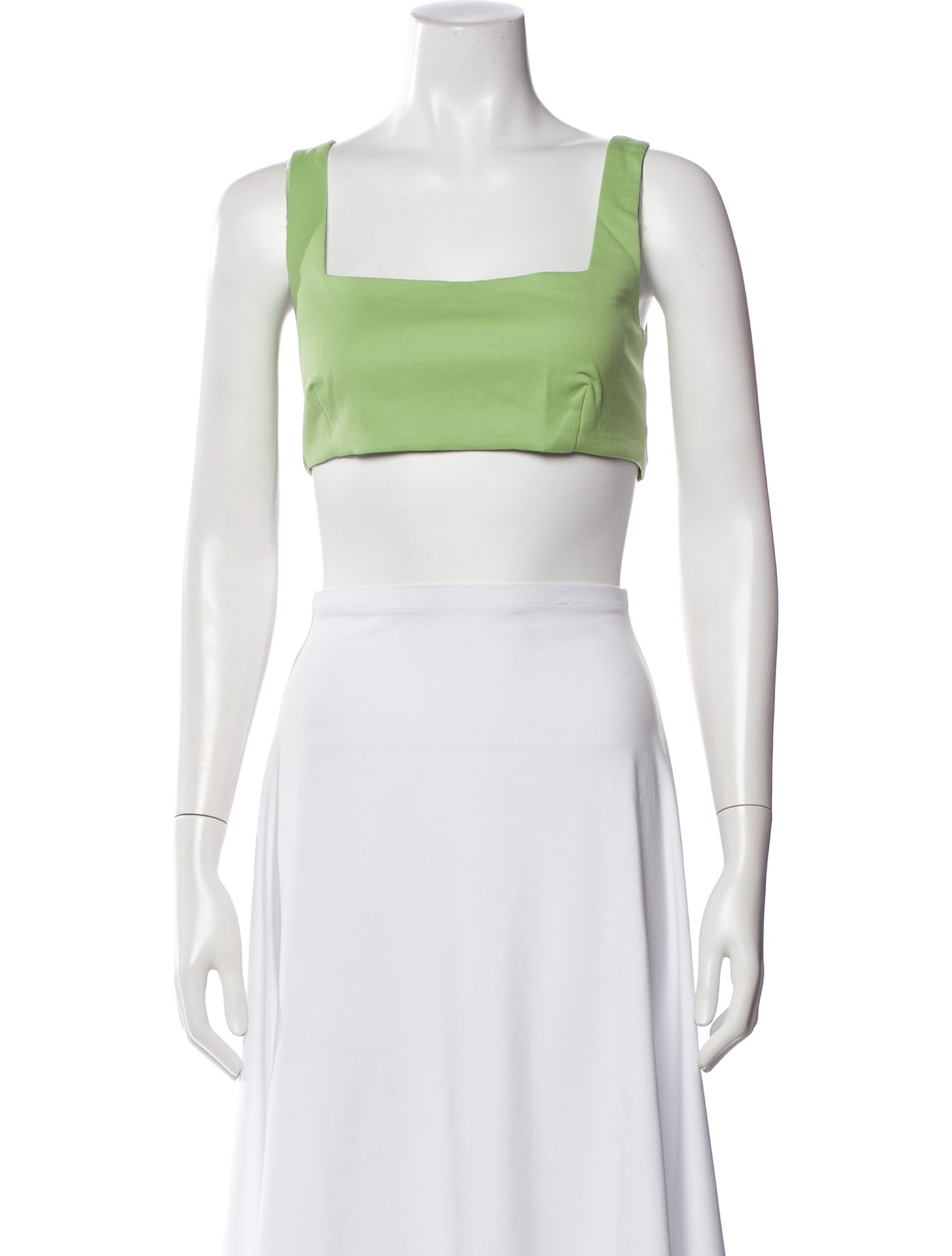 Marcell Von Berlin Virgin Wool Square Neckline Crop Top w/ Tags