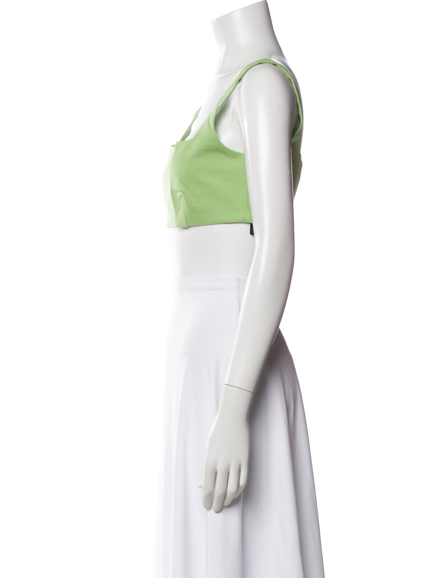 Marcell Von Berlin Virgin Wool Square Neckline Crop Top w/ Tags