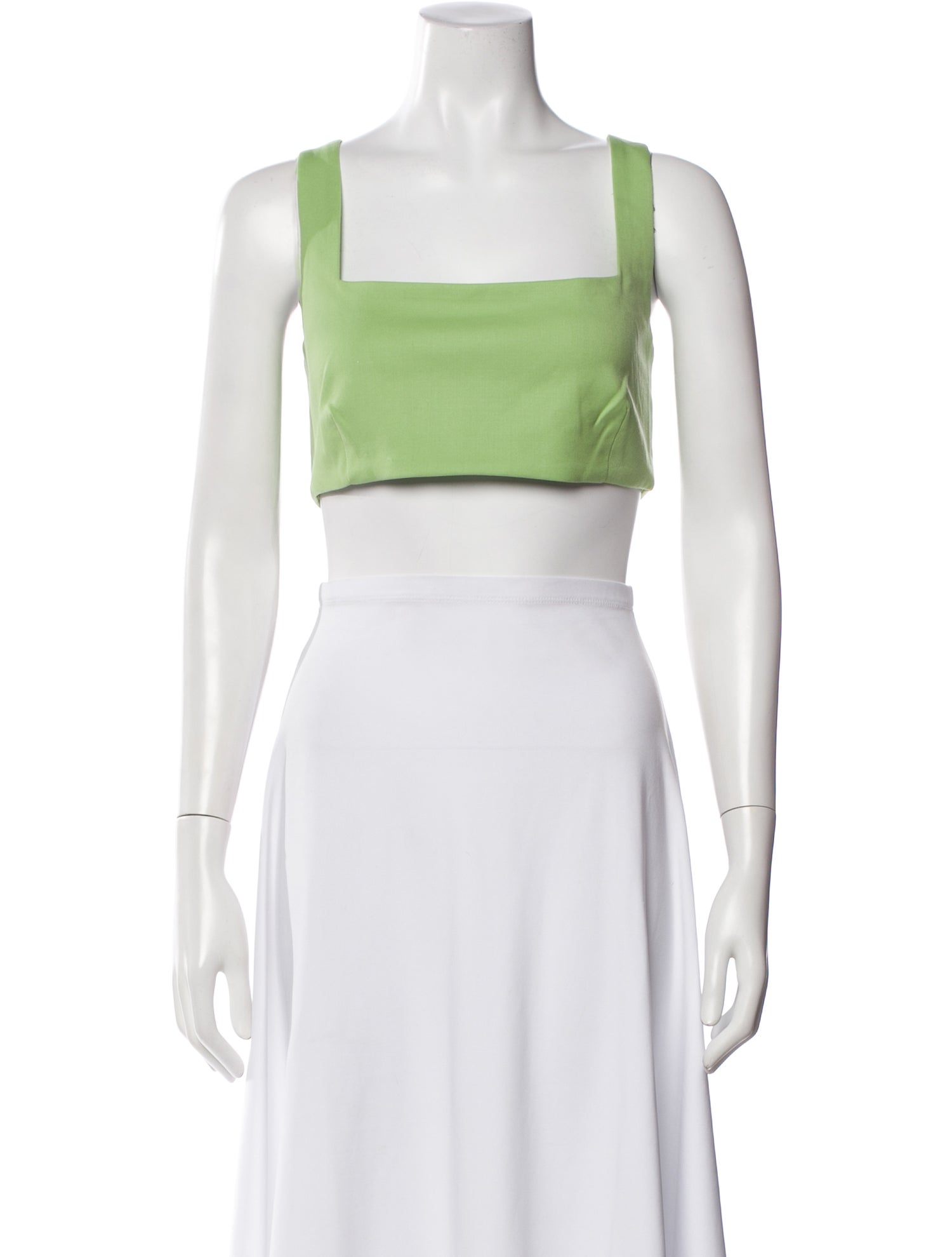 Marcell Von Berlin Virgin Wool Square Neckline Crop Top w/ Tags