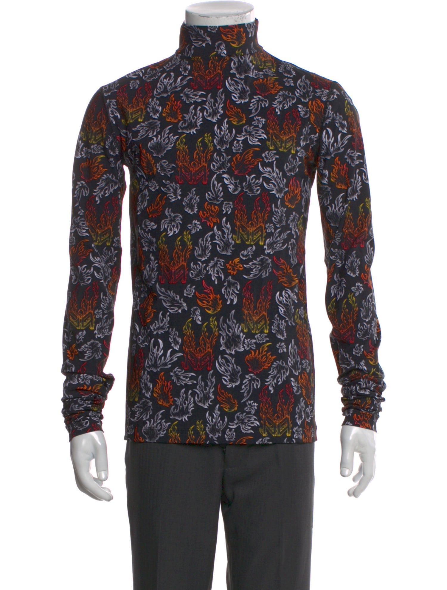 Marcell Von Berlin Printed Turtleneck Henley w/ Tags