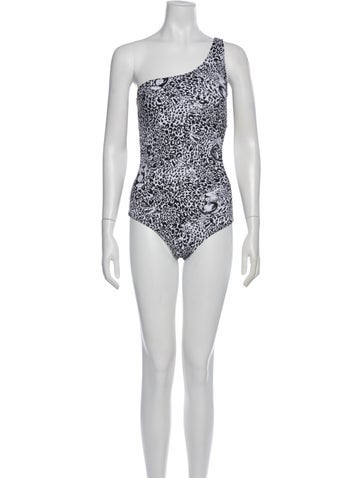 Pre-owned Marcell Von Berlin Animal Print One-piece W/ Tags In White